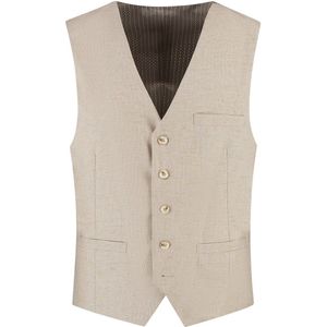 Gents - Gilet heren - Gilet - Polyblend - Strandzand - Maat 54/XXL
