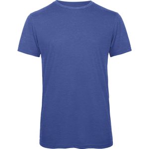 T-shirt met ronde hals 'Triblend men' B&C Collectie Heather Kobaltblauw - S