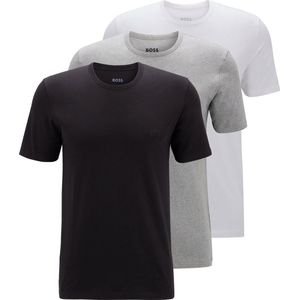 HUGO BOSS Classic T-shirts regular fit (3-pack) - heren T-shirts O-hals - zwart - grijs - wit - Maat: XL