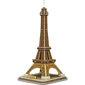 Ainy - 3D puzzel Eiffeltoren Parijs Frankrijk: Miniatuur bouwpakket / speelgoed knutselpakket - hobby puzzels en creatief modelbouw voor kinderen & volwassenen | 36 stukjes - 15.8x17.8x35.2cm