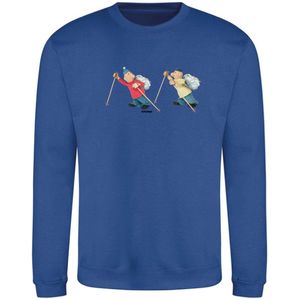 Hingly Crew sweater Buurman & Buurman Kobalt Wandel XL