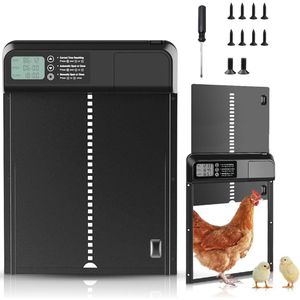 Automatische Kippenluik - Automatische Kippendeur - Hokopener voor Kippen en andere Dieren - Lichtsensor - Kippenluik op Batterijen - Chickenguard - Kippenhok Deur - Kippenren -