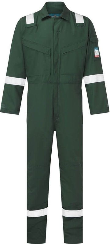 Portwest Lichtgewicht Vlamvertragende Antistatische Overall 280gr FR28 - Groen - L