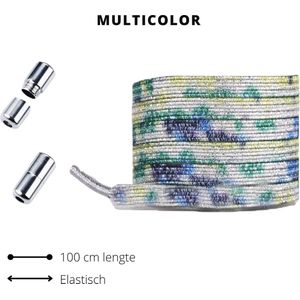 Beste Veters - Veters draaisluiting - Veters elastische - Lock laces - Veters 100 cm - Veters splash ink