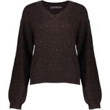 Geisha - 54542 - Trui - Brown/copper - Met V-hals en Glitter