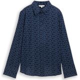 TOM TAILOR - Blouse - Blauw - Klassieke Blouse - Lange Mouw