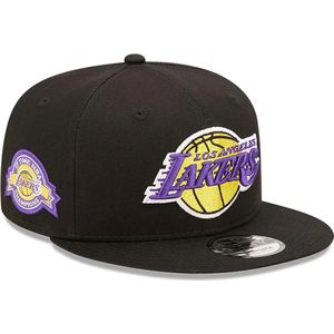 NEW ERA LA Lakers Team Side Patch Black 9FIFTY Snapback Cap M/L
