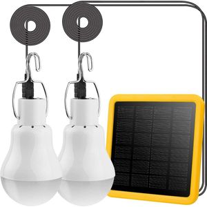 Hanglampen op zonne-energie voor buiten - 110 lumen - zonnepaneel 800mAh - 3,5 meter USB-kabel - camping trektochten tuinhuis kippenhok