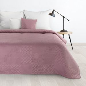 Oneiro’s luxe BONI Type 5 Beddensprei Oud roze - 170x210 cm – bedsprei 2 persoons - beige – beddengoed – slaapkamer – spreien – dekens – wonen – slapen