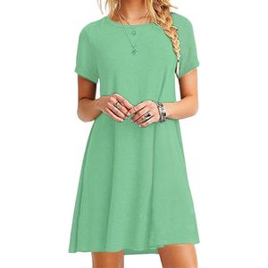 Dames Korte Mouw Swing Zomer Casual T-shirt en Mini Jurken