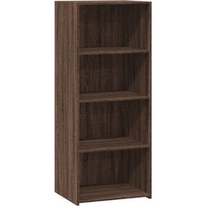 vidaXL - Hoge - kast - 50x41x124 - cm - bewerkt - hout - bruin - eikenkleur