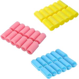 CSGoods - Schuimspons Haarrollers 36 Stuks Zacht Krulspelden Flexibele Sponskrulspelden Mini Schuim Haarstyling Doe-het-zelf Krulgereedschap Vrouwen Kinderen Roze - 20mm
