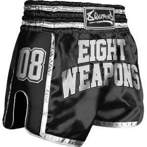8 WEAPONS Muay Thai Shorts Super Mesh Team 08 Zwart - S