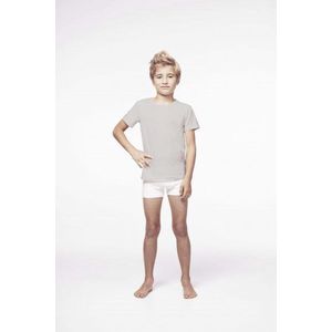 Woody  Basis Jongens T-shirt Korte Mouw Grijs Melange Grijs 4A