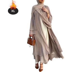 Bovista Islamitische Kleding - Djellaba Dames - Moslim Kleding - Arabisch Dames Kaftan - Alhamdulillah - Beige XL