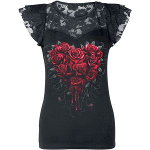 Spiral Bleeding Heart Dames T-shirt - zwart - 3XL