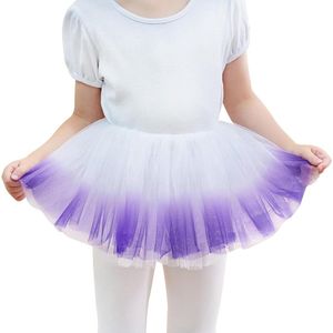 Allecto Premium - Tuturok in paars en wit voor kinderen van 7-9 jaar - Maat L (130-150 cm)