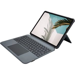Macally IPKBCASEA13 13-inch iPad Air (M3/2025, M2/2024) toetsenbord folio hoes - Toetsenbord met verlichte toetsen en groot intuïtief touchpad - Vormvaste hoes - Verstelbare standaard - Alle onderdelen zijn afneembaar!