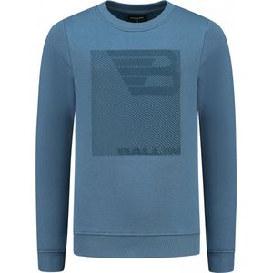 Ballin Amsterdam - Jongens Regular fit Sweaters Crewneck LS - Mid Blue - Maat 16