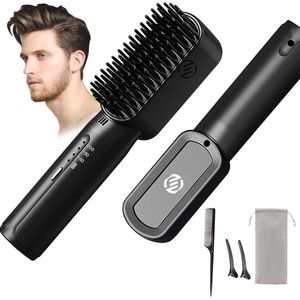 Equivera Haarborstel elektrisch - Haarborstel electrisch - Elektrische stijlborstel - Warmteborstel - Stijltang borstel - Stijltang kam