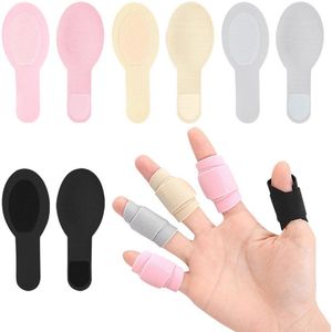 8 stuks - Vingerriemen - Vingercondooms met klittenband - Vingerbescherming Banden - Ademende vingercondooms - Verstelbare vingercondooms - Herbruikbaar - Pijnverlichting bij vingerblessures -10.6*4.1*0.2cm (Zwart/Grijs/Abrikoos/Roze)