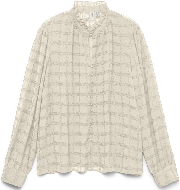 Vero Moda Blouse Vmhavana Ls Shirt Wvn Btq Ga 10337553 Birch Dames Maat - M