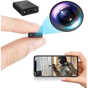 Kleine Mini WiFi Draadloze Beveiligingscamera 1080p HD Nanny Cam met Nachtzicht - Telefoon APP Kamer Hond Binnen Buiten Baby - Dome Instant Beveiligingssysteem DSLR Bullet