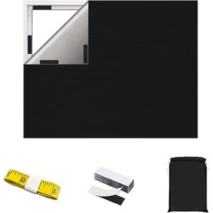 Inovra Plus - Skylight Zonwerend Gordijn 145x300cm voor Dakraam Zwart Met Klittenband en Zachte Tape | Zonwering en Privacybescherming - Geschikt voor Kantoor en Zolder