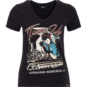 Queen Kerosin Top -L- Tune Up Zwart