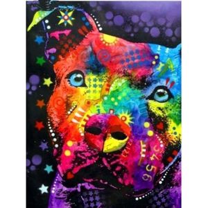 Diamond Painting — Hond — Muurdecoratie — Wanddecoratie — 30 x 40 cm — zonder fotolijst — cadeau