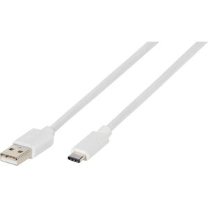 Vivanco USB-kabel USB 2.0 USB-A stekker, USB-C stekker 0.50 m Wit 38755