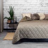 Unique Living - Bedsprei Jenny - Taupe - 240x280cm - Polyester