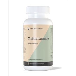 Vital Nutrition Multivitamine - 28 ingrediënten - Goed opneembaar - Veganistisch - Vitaminen, mineralen en kruiden - 90 Capsules