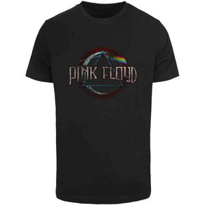 Merchcode Pink Floyd - Dark Side of the Moon Circular Logo Heren T-shirt - S - Zwart
