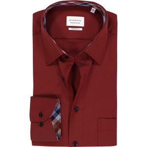 ETERNA - Modern Fit - Overhemd - Donkerrood - Strijkvrij