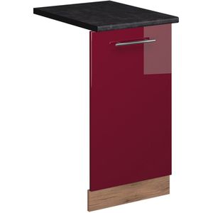 Vicco Fame-LineVoorpaneel vaatwasser – 45 cm , WB Antraciet Bordeauxrode hoogglans , WB Antraciet