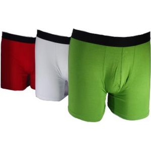 Hipperboo® Bamboe Onderbroeken - Maat M - 3 paar - Ondergoed - Boxershort - Rood/Wit/Groen