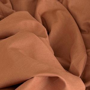 Kayori Shizu Hoeslaken Jersey Stretch - 180-200x200-220cm - Matrasdikte 35cm - Rondom Elastiek - Biologisch Katoen - Strijkvrij - Terra