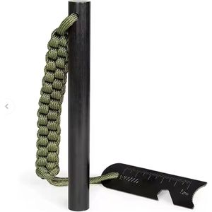 CHPN - Vuur Starter - Magnesium Staaf - Vonken Maker - Survival Tool - 3 in 1 - ZwartGroen - Vuur maken - Vuurtje starten