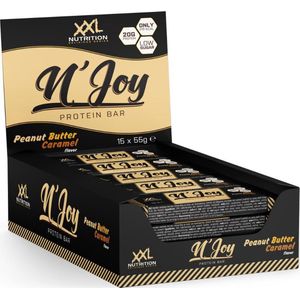 XXL Nutrition - N'Joy Protein Bar 15-Pack - Eiwitrepen & -snacks, Proteïne repen - Smeuïge Eiwit Reep én Hoog in Eiwit - Peanut Butter & Caramel