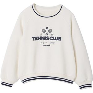 Sweater - Ecru - Sportieve - Tennisclub Motief - Meisjes