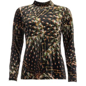 NED T-shirt Milans Plain Ls Backyard Beauty 25w1 Bb030 01 Forest Night Dames Maat - M