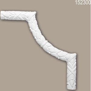 Hoekstuk 152300 Profhome Sierelement rococo barok stijl wit