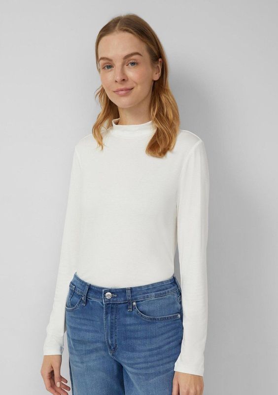 s.Oliver RED LABEL - Slim Fit Shirt - Effen - Lange Mouwen - Viscosemix