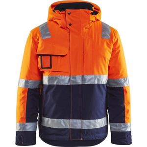 Blåkläder 4870-1987 Winterjas High Vis Oranje/Marineblauw maat XXS