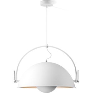 Home Sweet Home - Moderne Hanglamp Fabriq Bow - hanglamp gemaakt van Metaal - Wit - 50/50/148cm - Pendellamp geschikt voor woonkamer, slaapkamer en keuken- geschikt voor E27 LED lichtbron