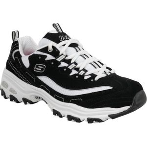 Skechers D Lites Biggest Fan 11930-BKW, Vrouwen, Zwart, Sneakers, maat: 36,5