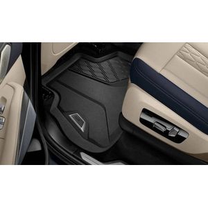 Rubberen Automatten Achterzijde voor BMW X6 (G06) & X6M (F96) - Tweedelig - Slijtvast - Incl. LCI - Zwart - Thermoplastische Elastomeren