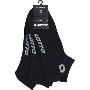 Lotto sneakersokken maat 43-46 Unisex Zwart