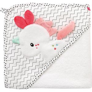 Badhanddoek voor baby's, eenhoorn, badhanddoek, kind poncho van badstof, handdoek met schattige eenhoorn, babybadhanddoek met capuchon voor baby's en peuters vanaf 0+ maanden, afmetingen 80 x 80